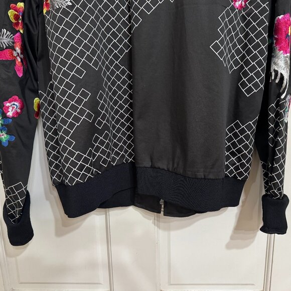 Colorful 3.1 Phillip Lim Floral Print Bomber Jacket sz M - Picture 2 of 6